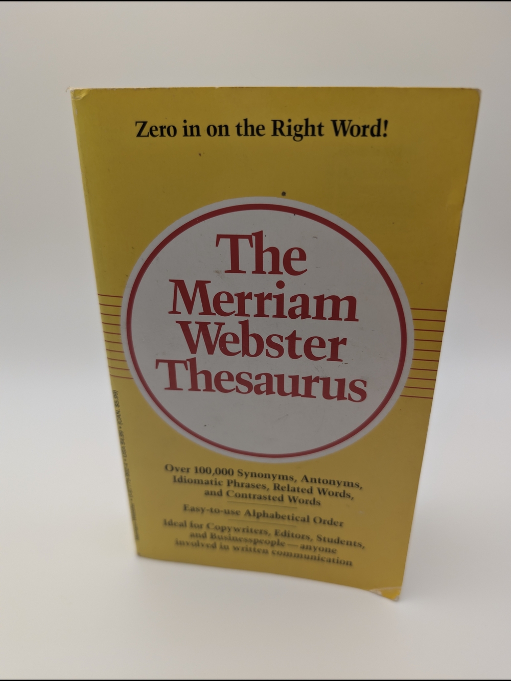 The Merriam-Webster Thesaurus 1989 Mass Market Paperback